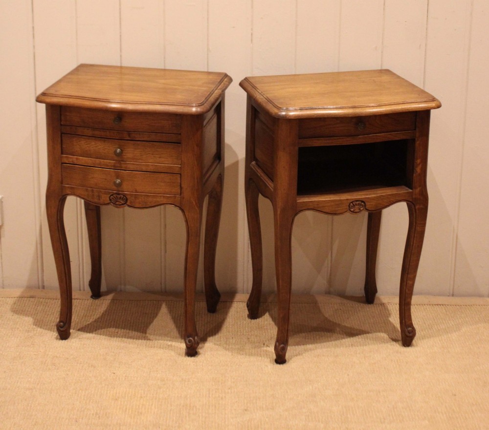 Pair Of French Oak Bedside cabinets View II
