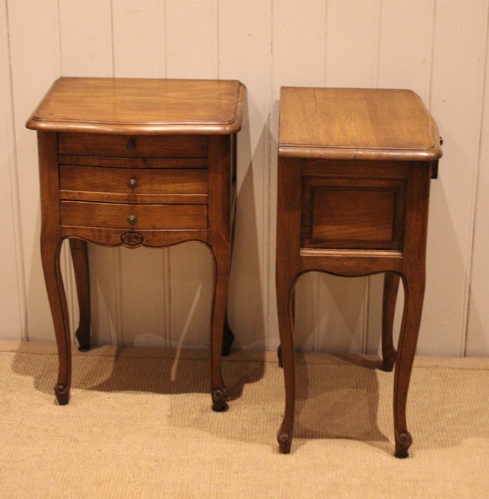 Pair Of French Oak Bedside cabinets View XI