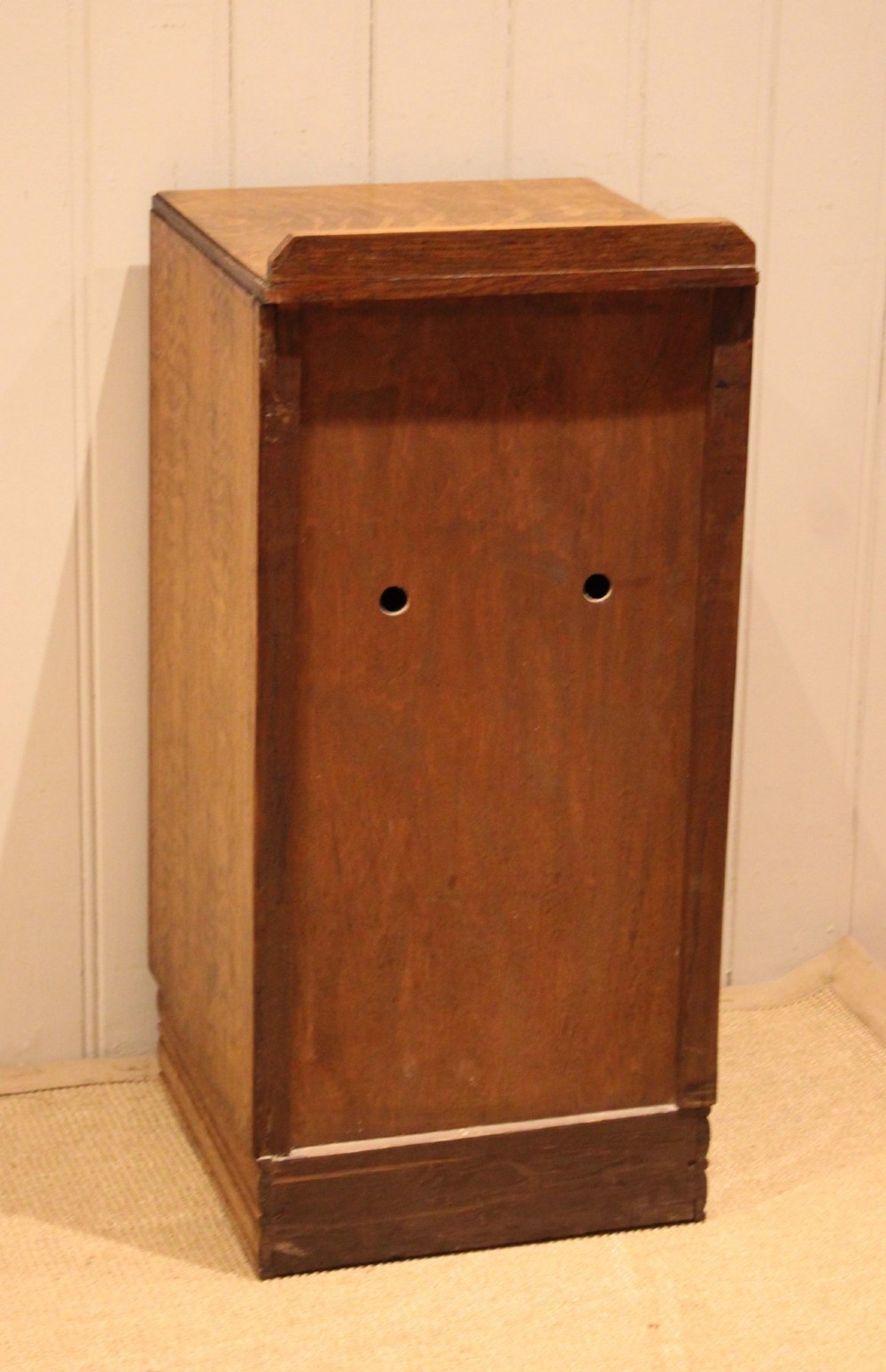 Oak Linenfold Bedside Cabinet View XII