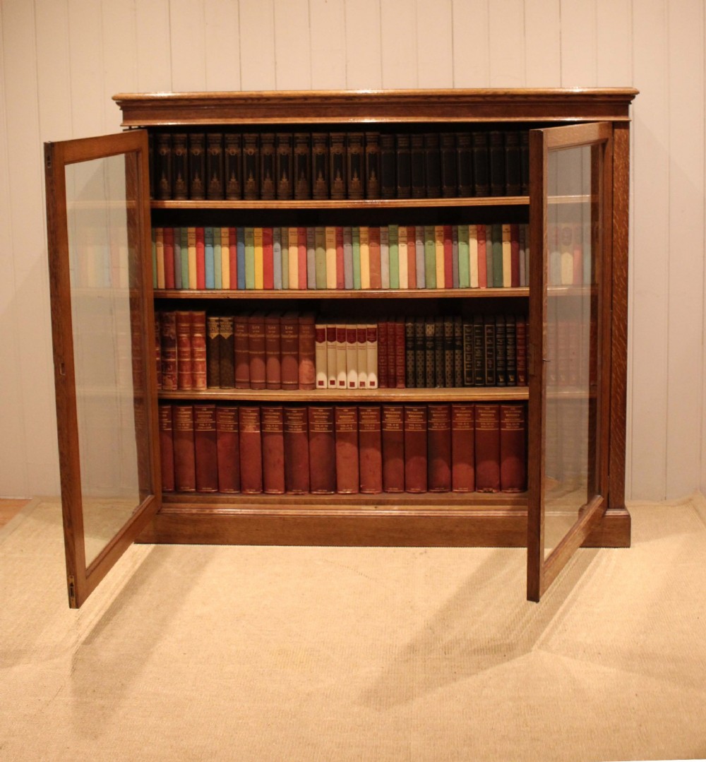Large Oak Glazed Library Bookcase View VIII