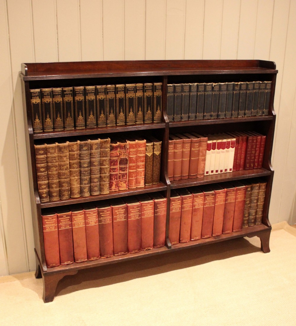 Mahogany Regency Style Open Bookcase View IX