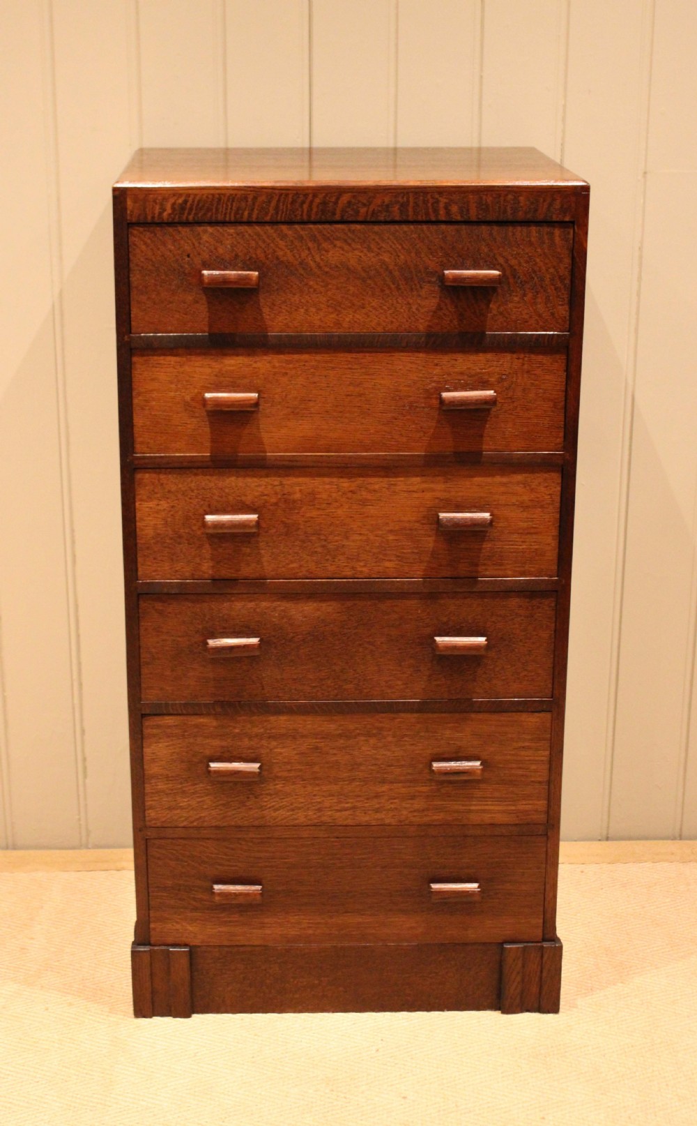 Tall Oak Chest Of Drawers View II