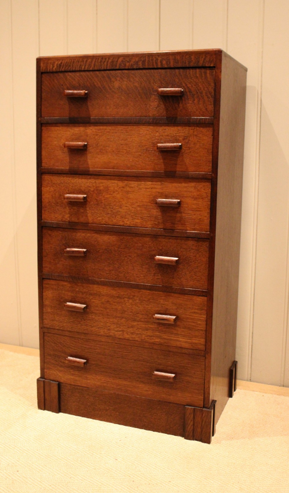 Tall Oak Chest Of Drawers View III