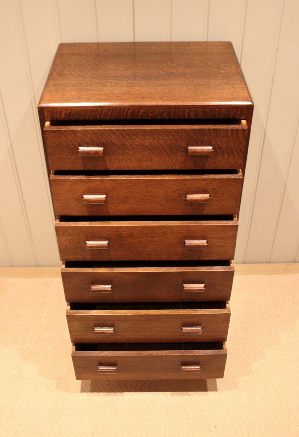 Tall Oak Chest Of Drawers View IV