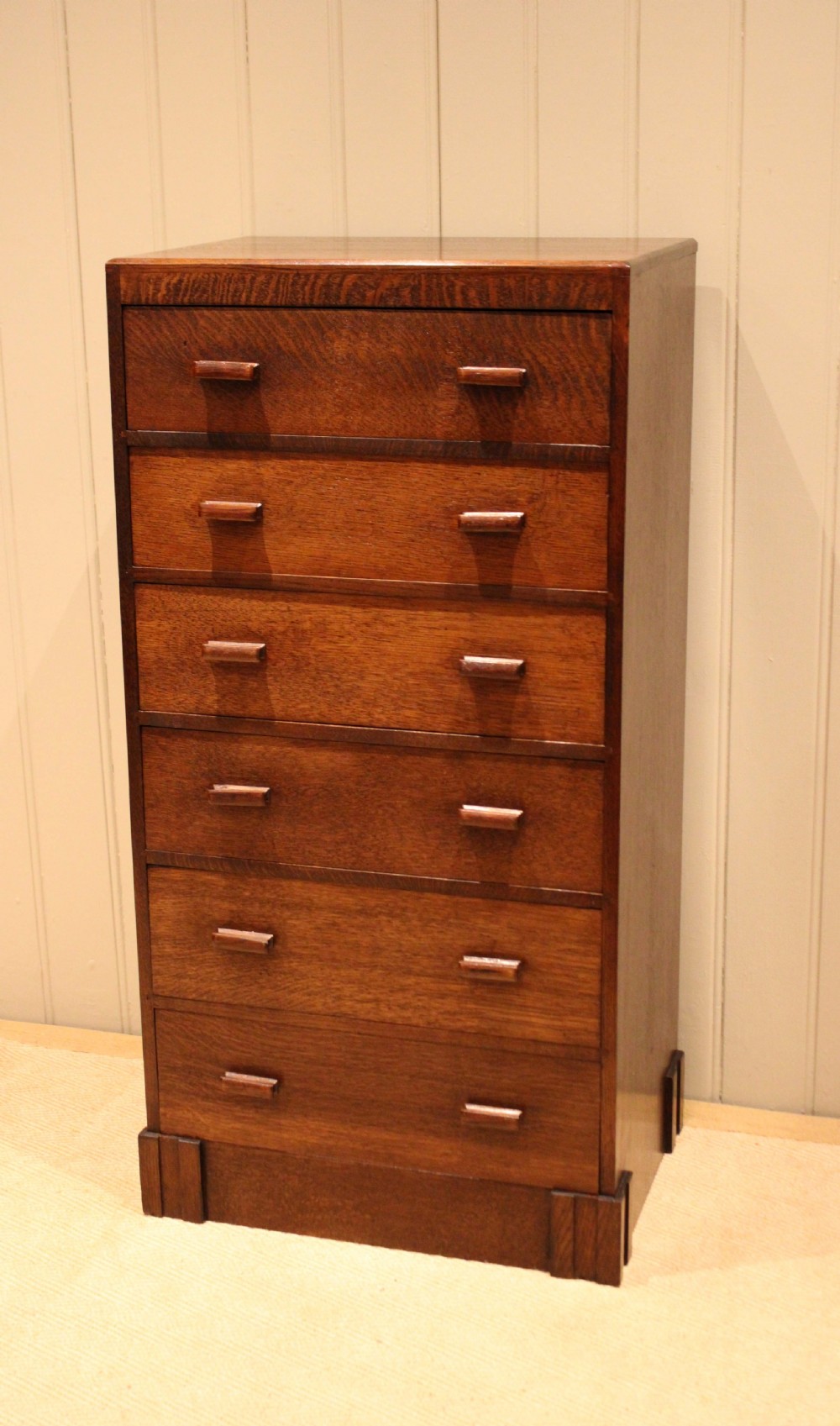 Tall Oak Chest Of Drawers View VI