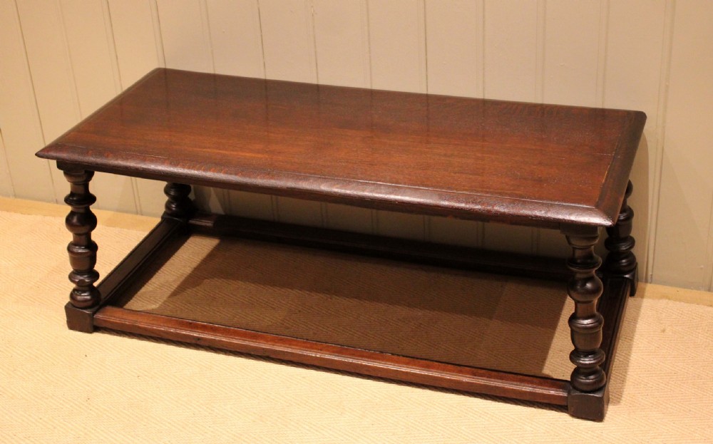 Solid Dark Oak Coffee Table View III