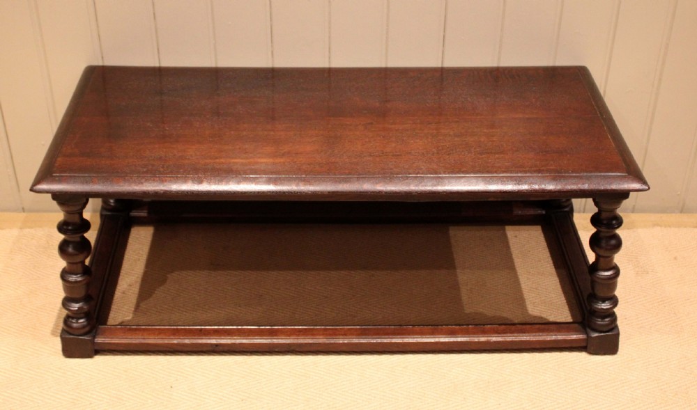 Solid Dark Oak Coffee Table View IV