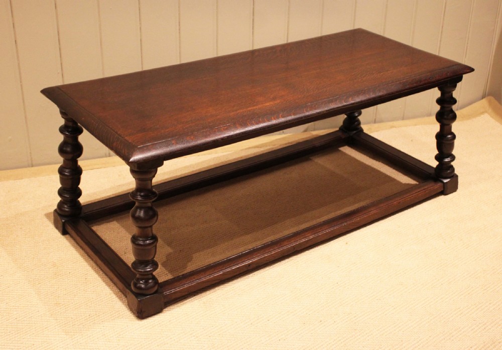 Solid Dark Oak Coffee Table View V