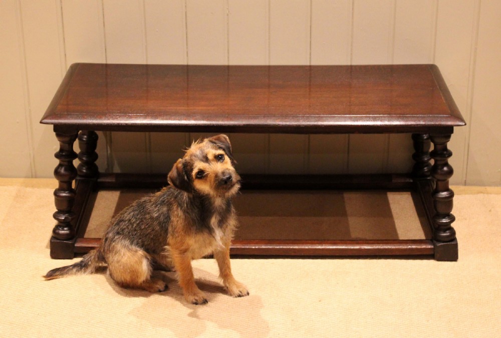 Solid Dark Oak Coffee Table View VII