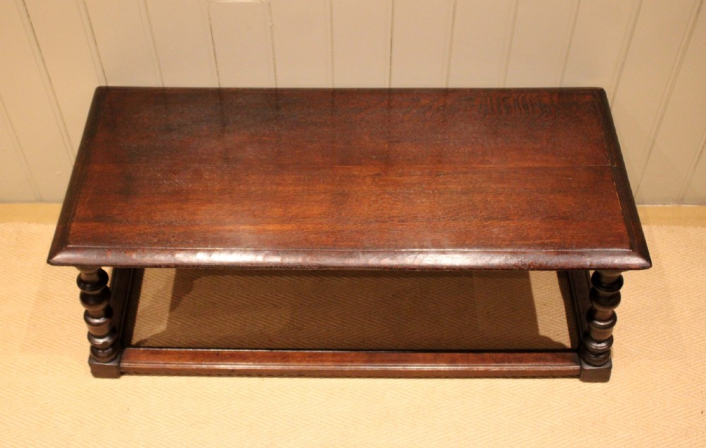 Solid Dark Oak Coffee Table View IX