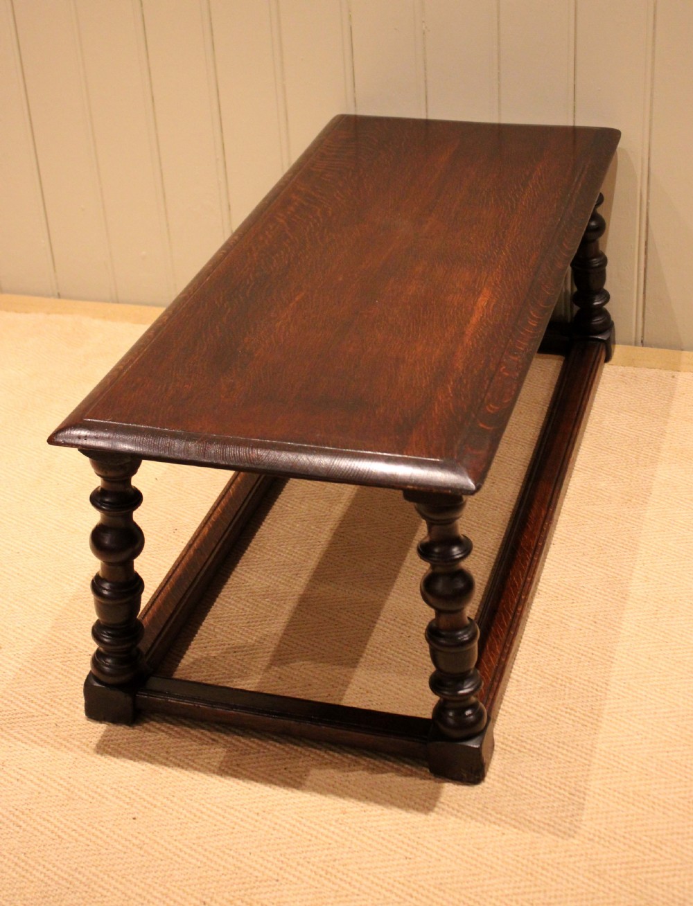 Solid Dark Oak Coffee Table View XIII