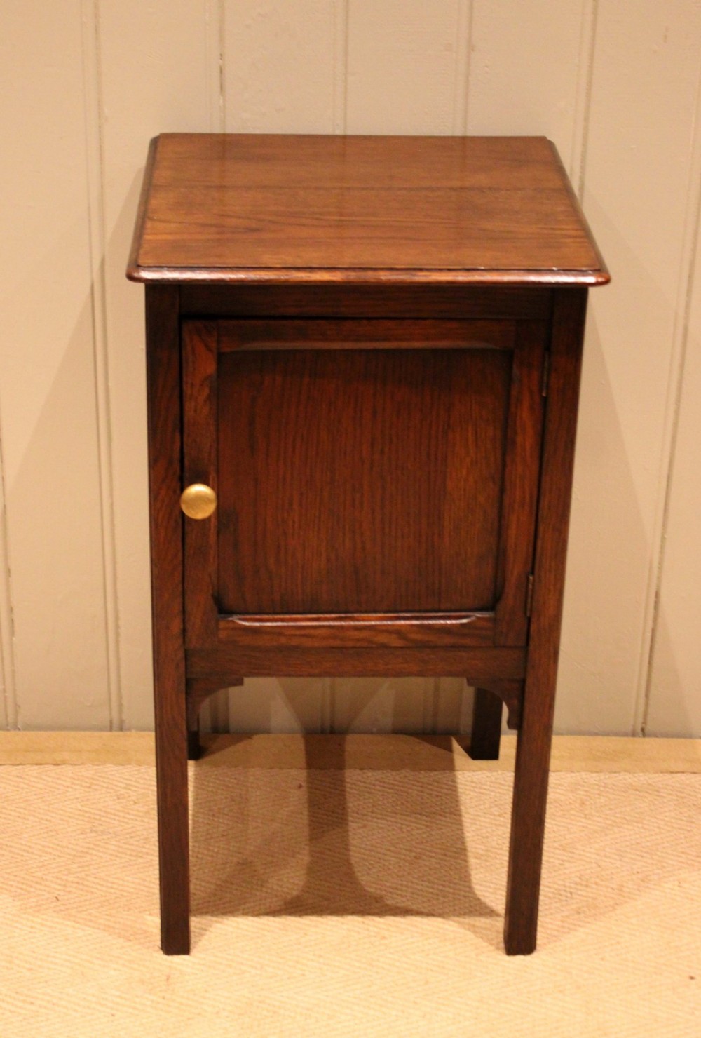 Edwardian Oak Bedside Cabinet