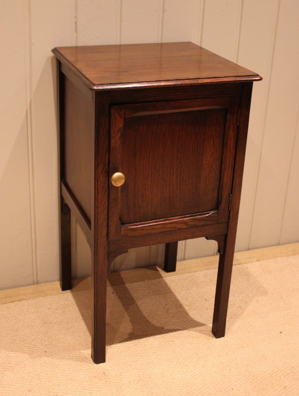 Edwardian Oak Bedside Cabinet View III