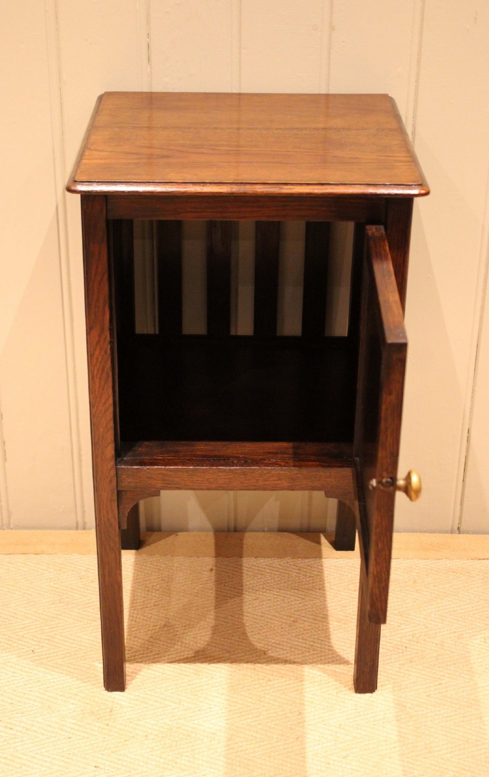 Edwardian Oak Bedside Cabinet View V