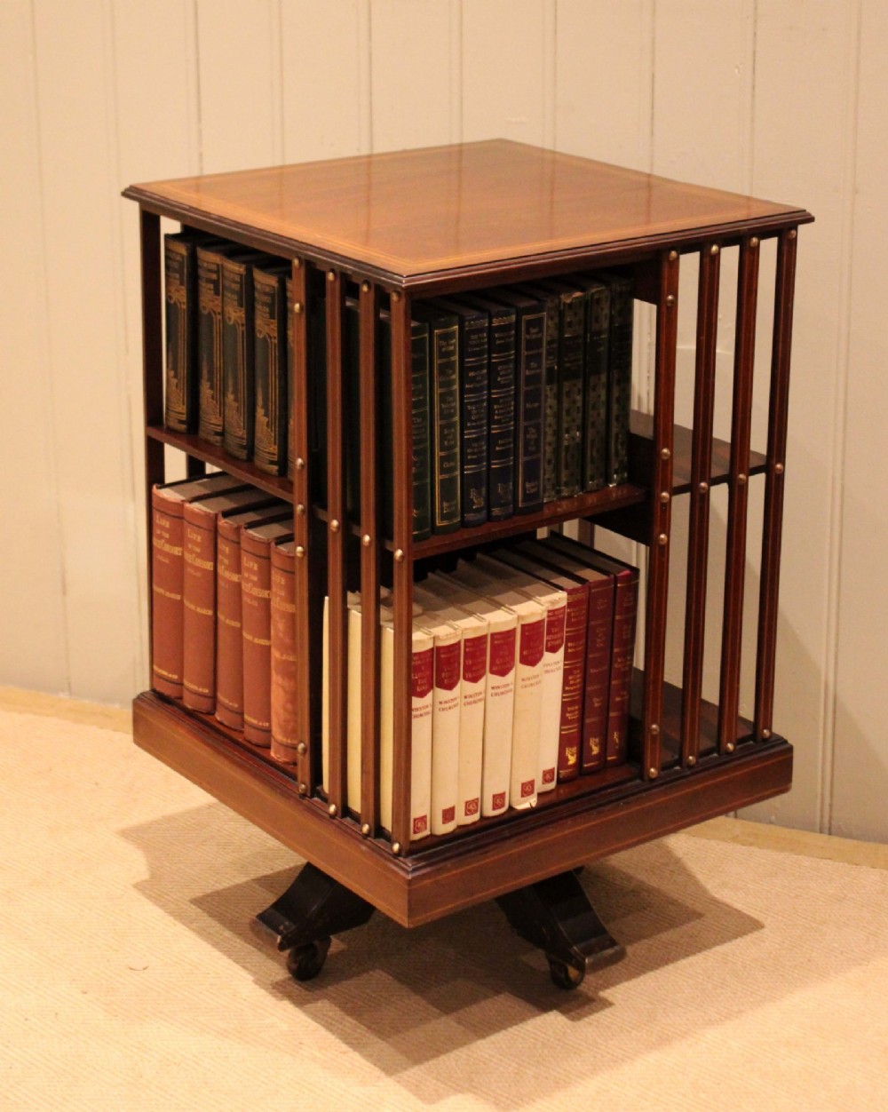 Edwardian Mahogany Revolving Bookcase