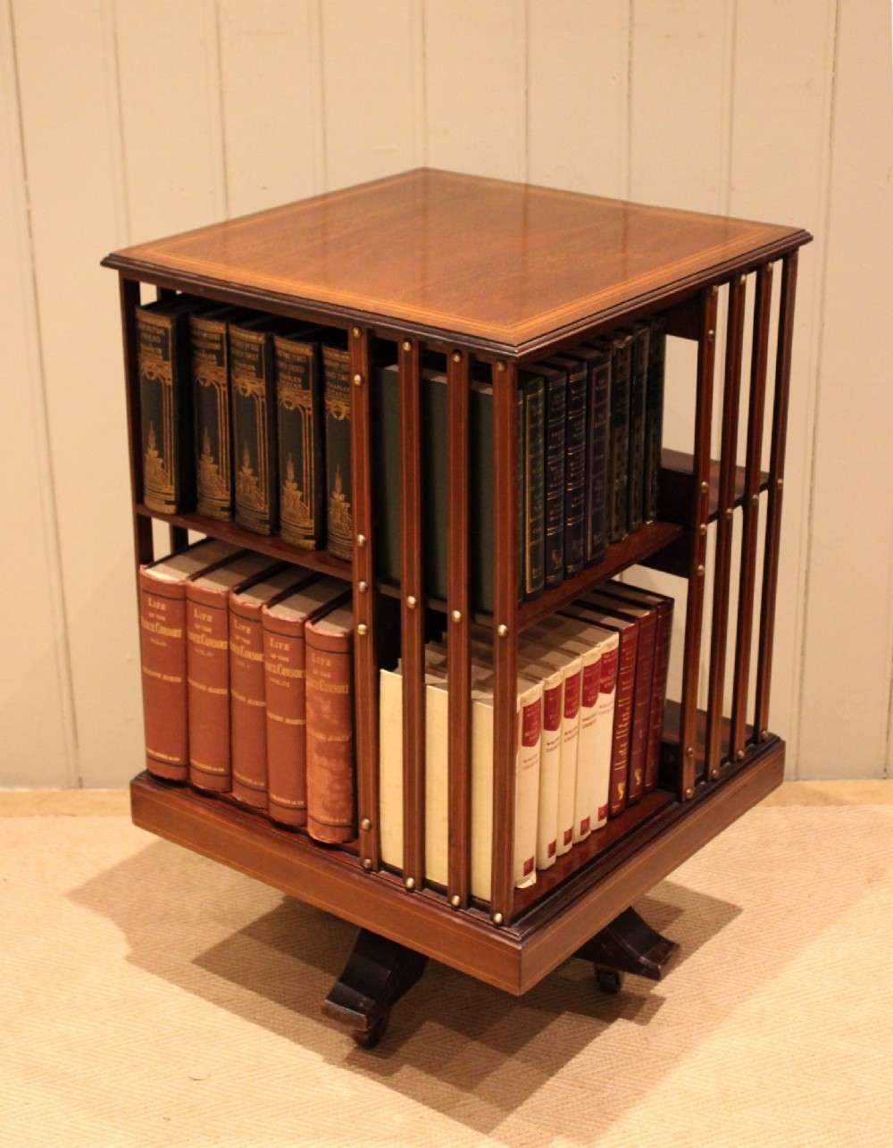 Edwardian Mahogany Revolving Bookcase View VII
