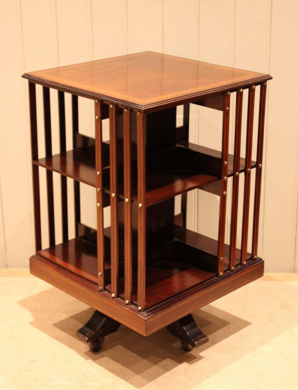 Edwardian Mahogany Revolving Bookcase View VIII