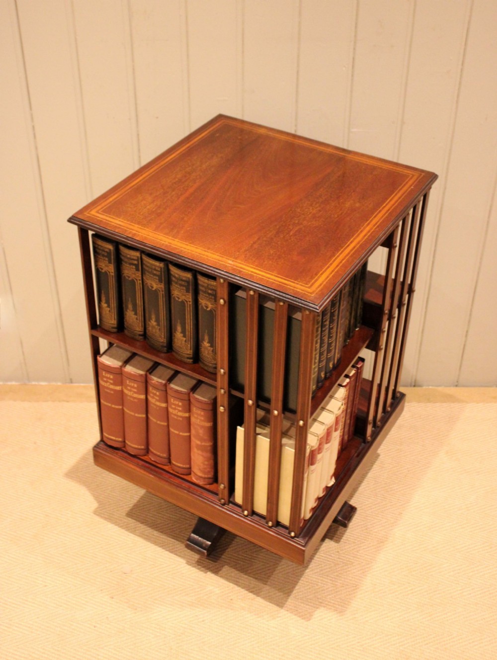 Edwardian Mahogany Revolving Bookcase View IX