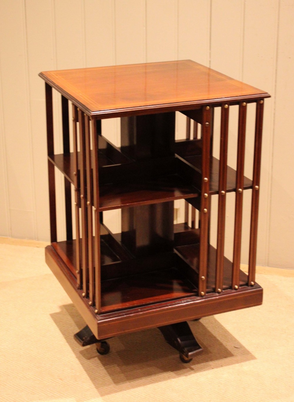 Edwardian Mahogany Revolving Bookcase View XI