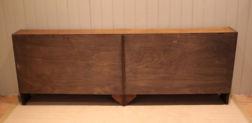Long Slim Low Open Oak Bookcase View XIV