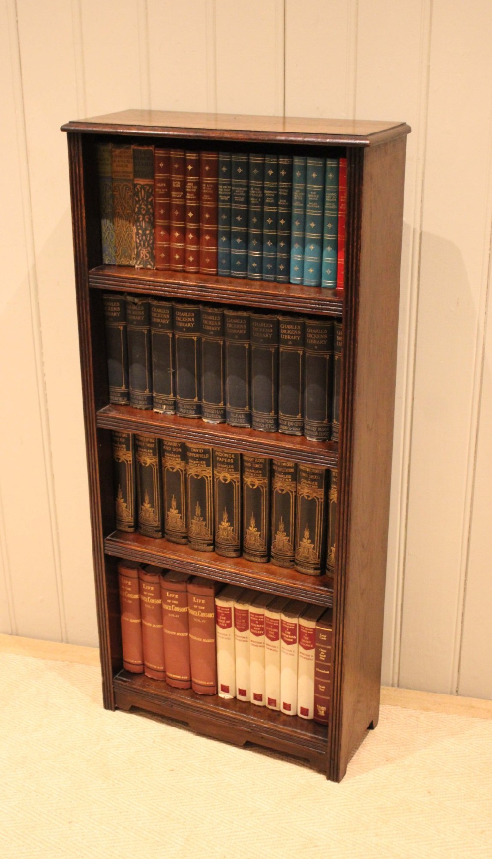 Oak Open Bookcase View IX