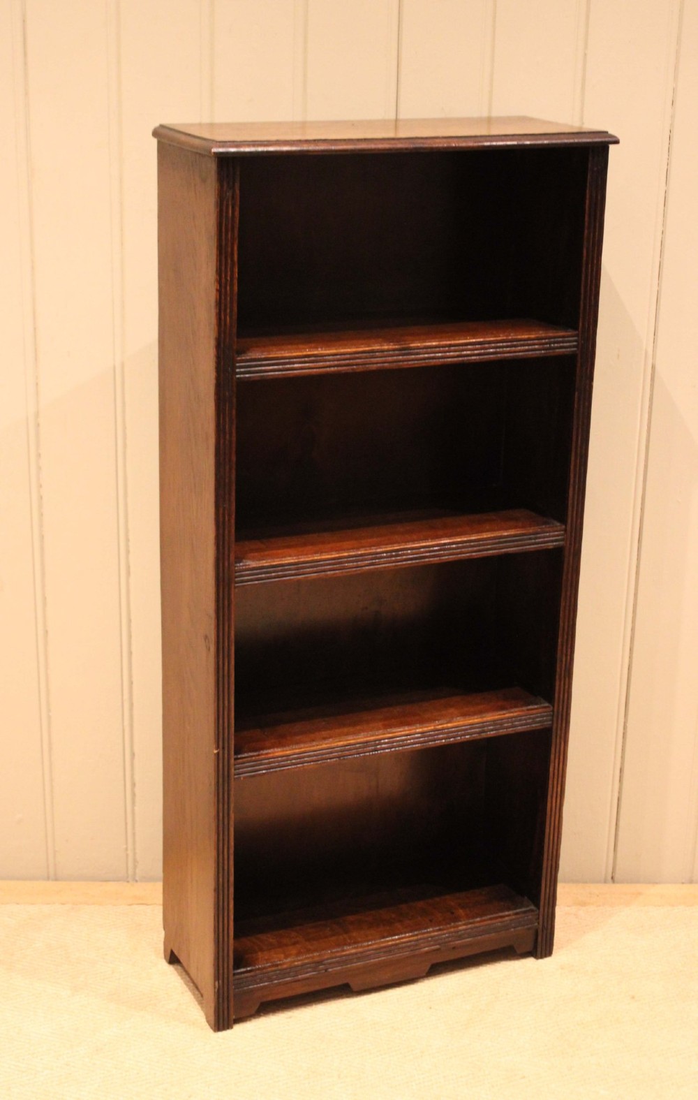 Oak Open Bookcase View XII