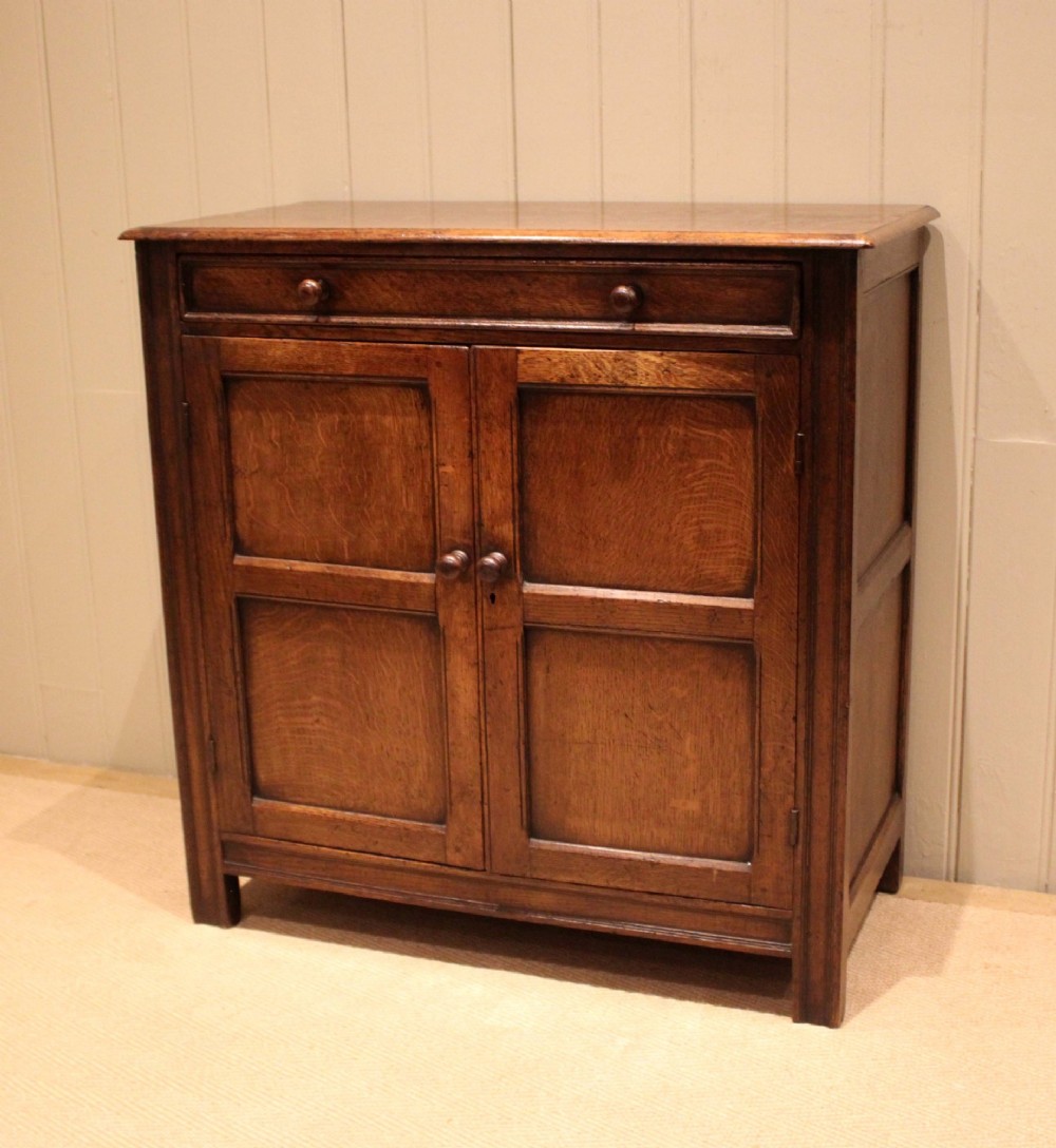 Late 19th Century Solid Oak Side Cabinet