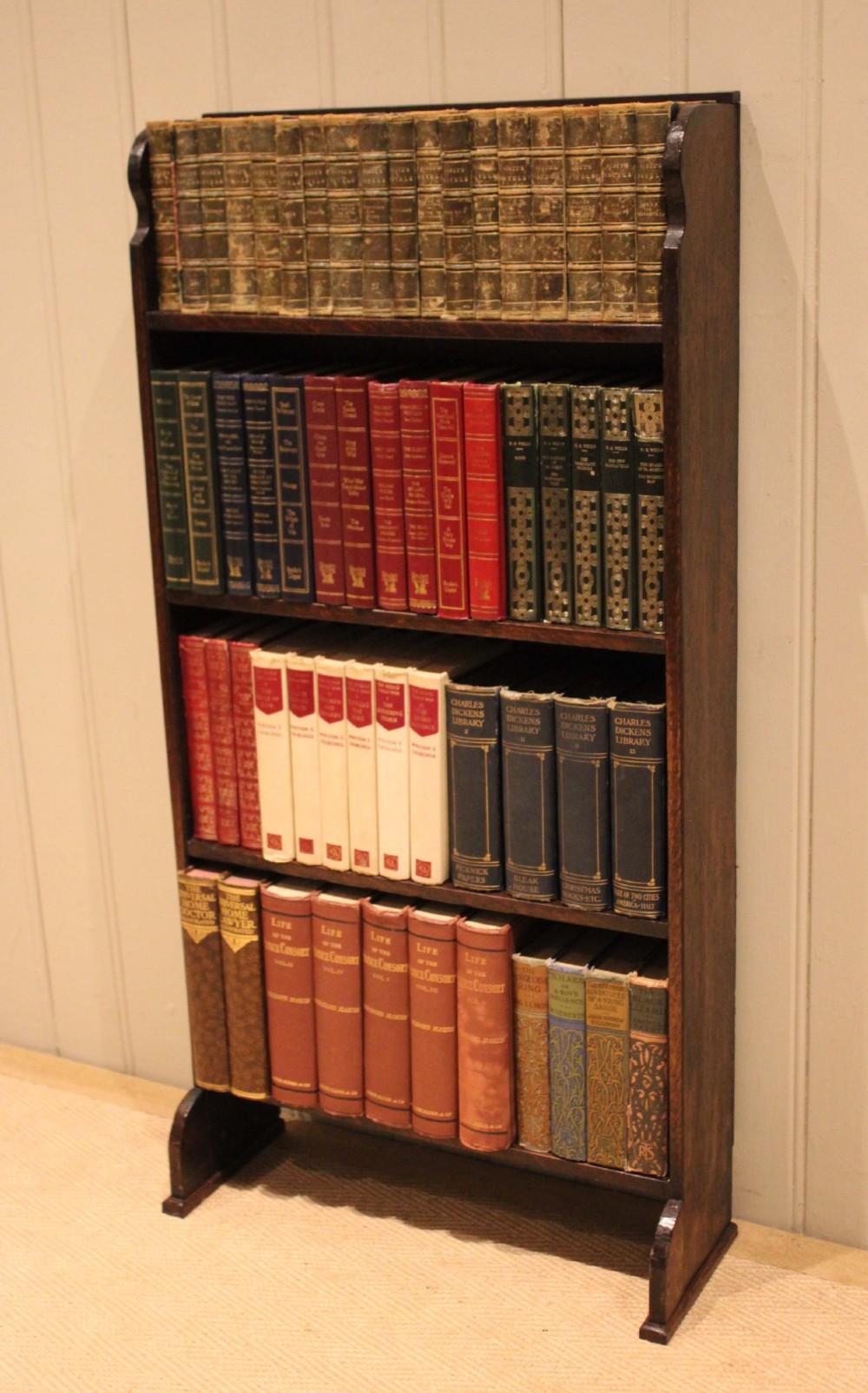 Oak Open Bookcase View VII
