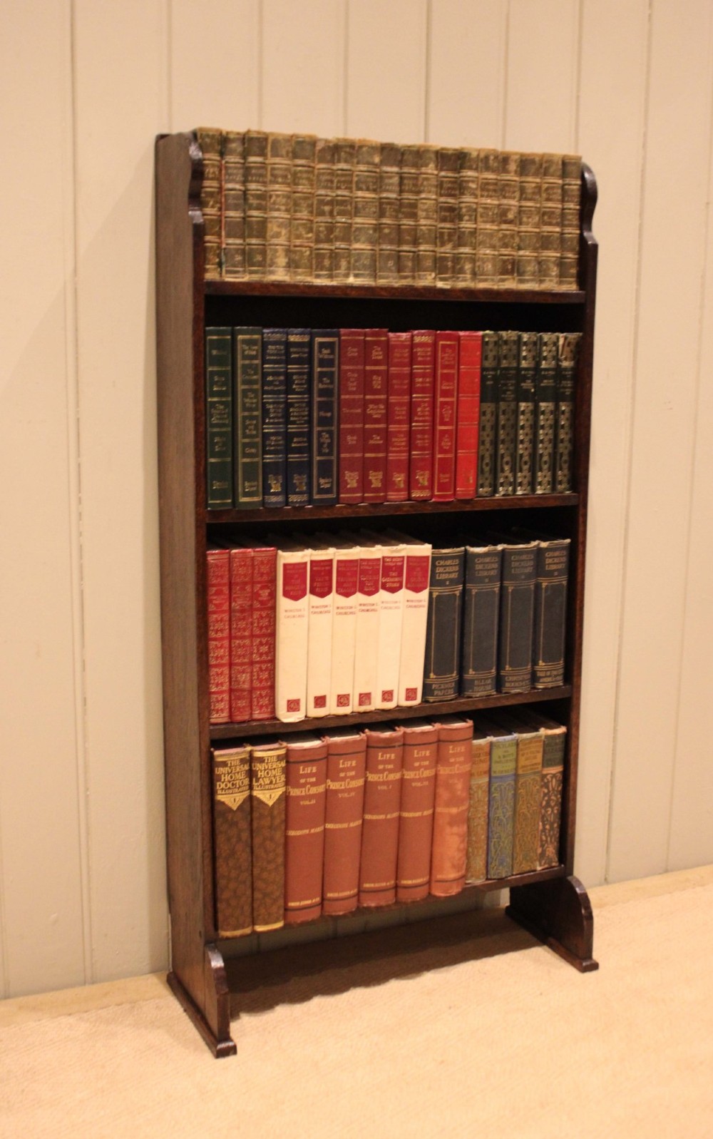 Oak Open Bookcase View IX