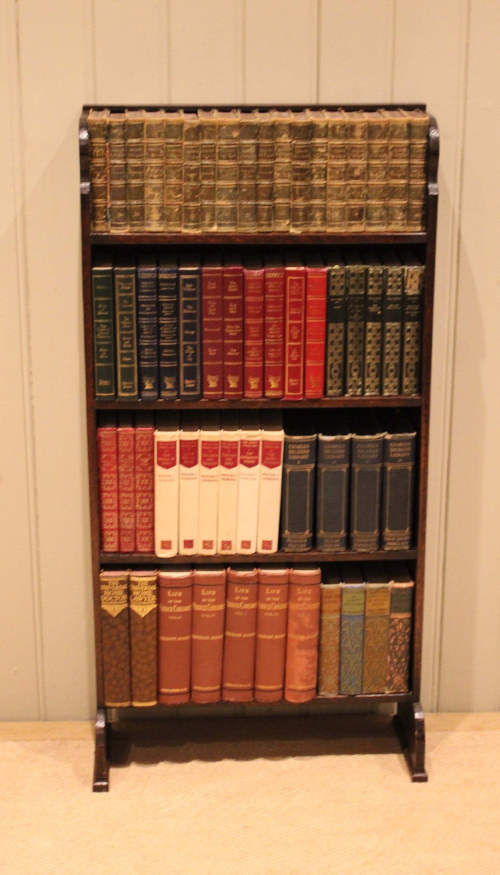 Oak Open Bookcase View XI