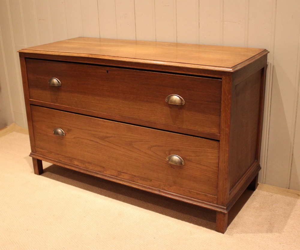 Low Oak Chest Of Drawers