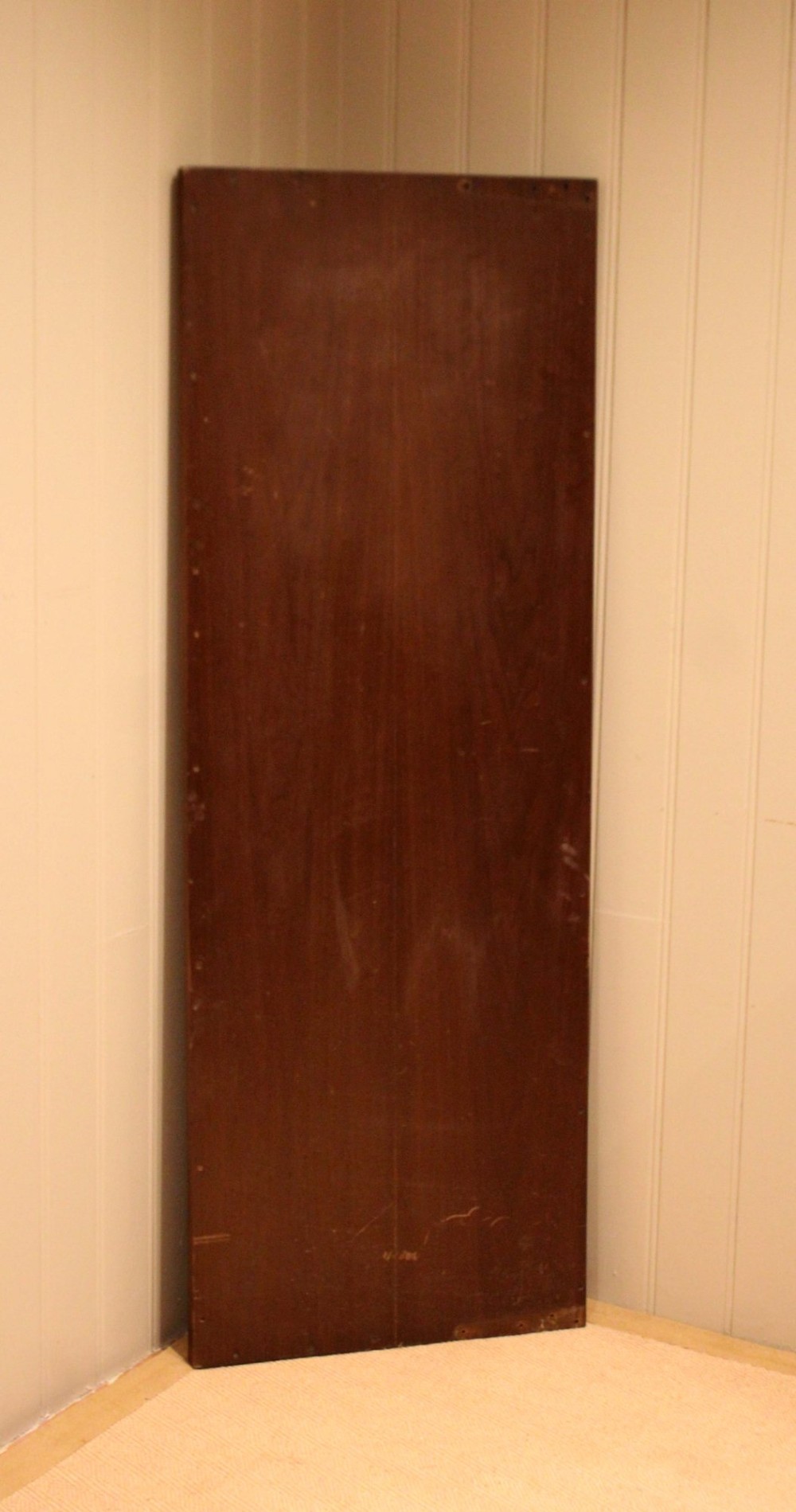 A large rectangular full-length mirror featuring a slender moulded oak frame with visible natural grain. View XI