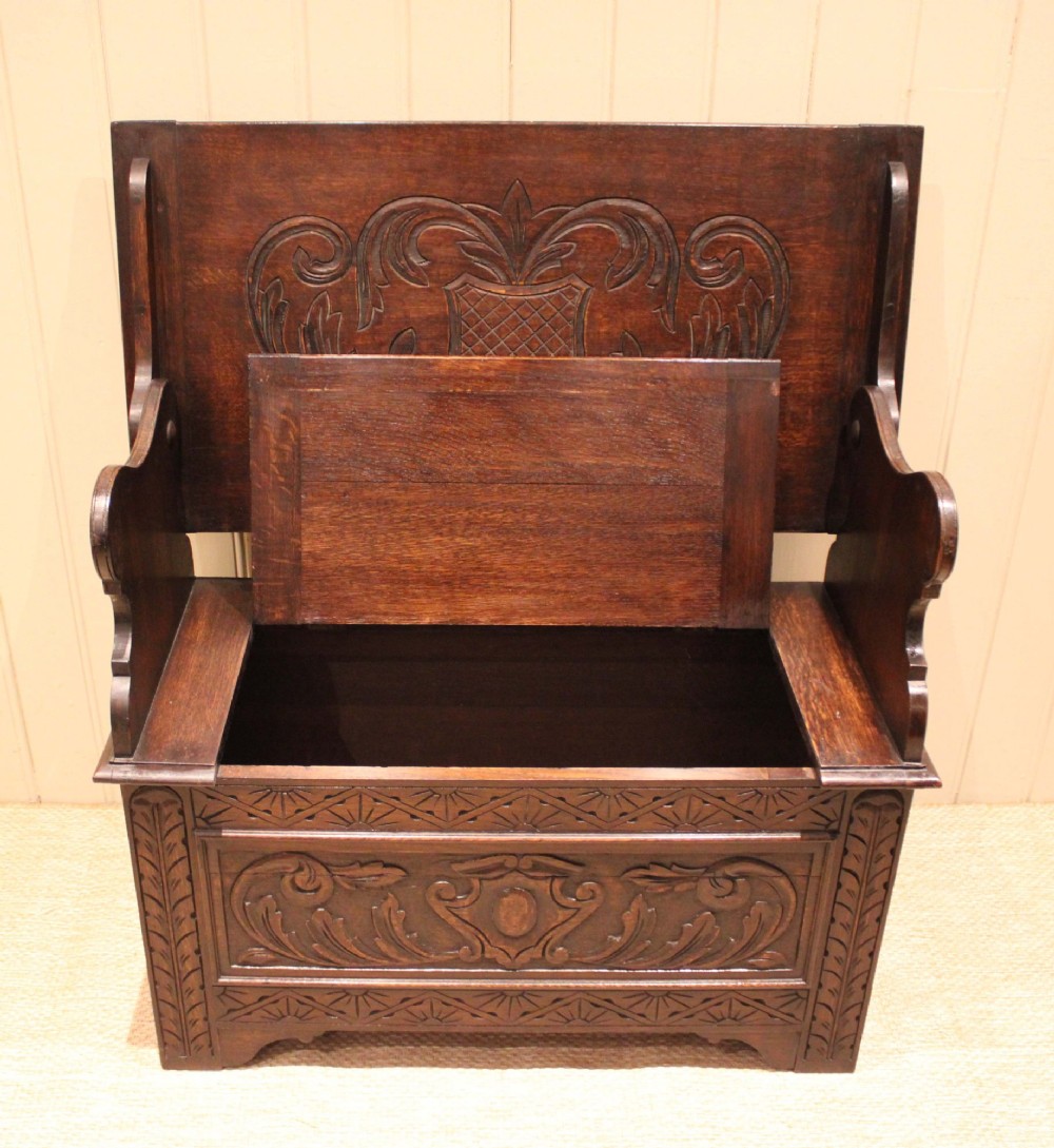 Solid Oak Monks Bench View VII