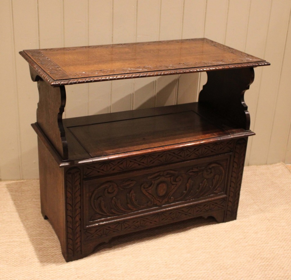 Solid Oak Monks Bench View IX