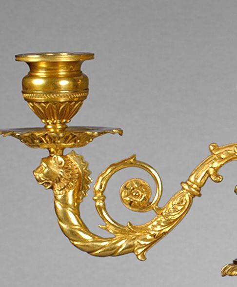 fig 1. Pair of Regency Period Ormolu 2-light Candelabra
