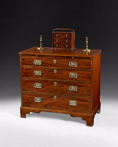George III Mahogany Straight Fronted Chest of Drawers