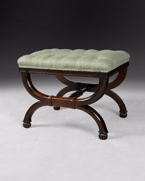 A Mid 19th. Century Simulated Rosewood Bedroom Stool