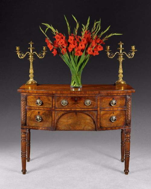 Regency Period Mahogany Bow Fronted Sideboard