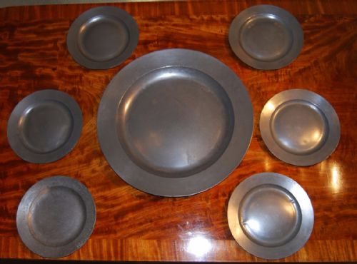 Collection of 7 Late Eighteenth/early Nineteenth Century Pewter Plates