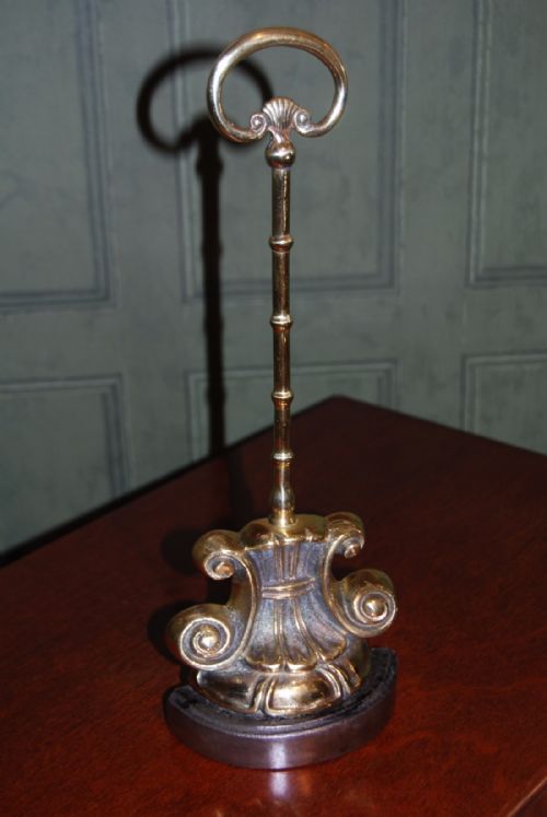 Large Mid 19th. Century Brass and Iron Door Porter
