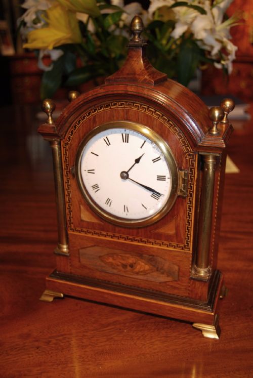 Mid 19th. Century Mahogany, Partridgewood and Inlaid Bracket Clock