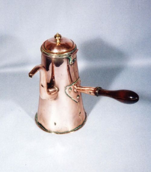 Large Early 19th. Century Copper Chocolate Pot