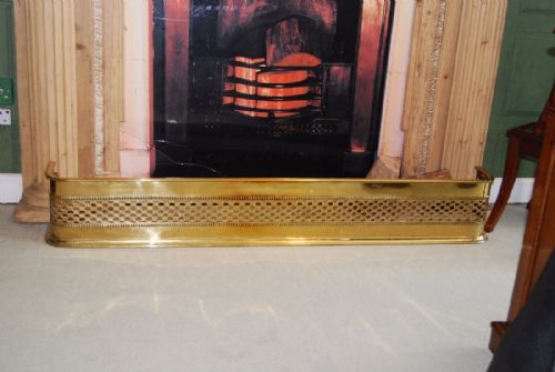 Regency Period Fretted Brass Fender or Curb