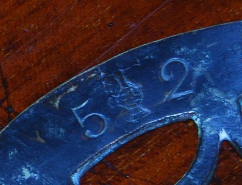 fig 1. George III Period Brass and Iron Trivet with a ring turned ebonised handle