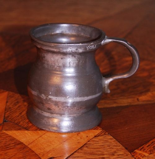 A COLLECTION OF 7 MID 19TH CENTURY PEWTER MEASURES AND POTS - ADDITIONAL PHOTO 5