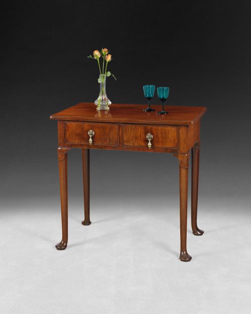 George II Period Mahogany 2 Drawer Side Table