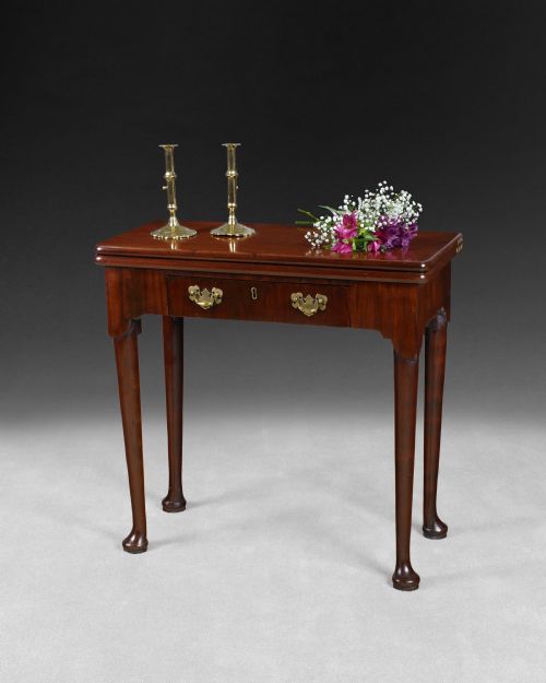 George II Period Mahogany Fold Over Top Tea Table