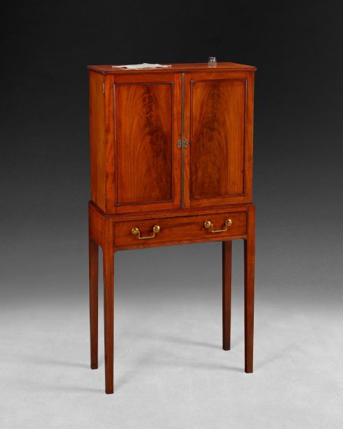 George III Mahogany Collector's Cabinet on Stand