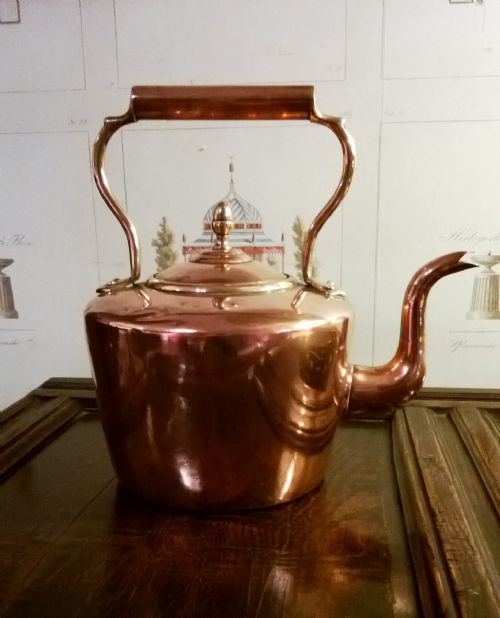 Mid 19th Century Copper and Brass Kettle