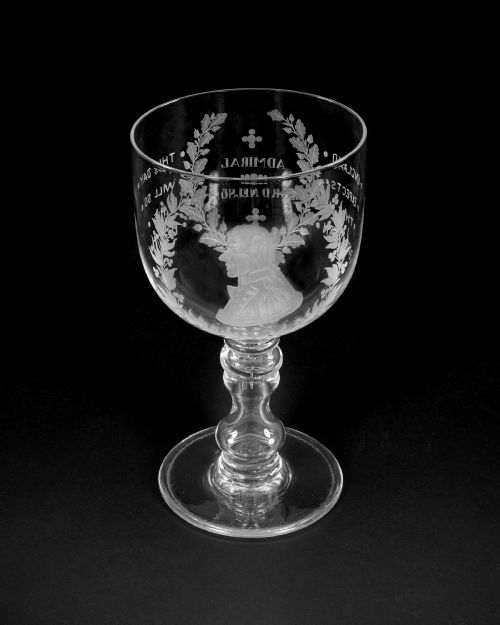 Large Engraved Nelson Commemorative Goblet